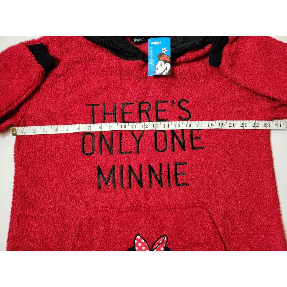 Disney Minnie Mouse Oversized Kids Poncho One Size Red Hooded - Picture 4 of 7